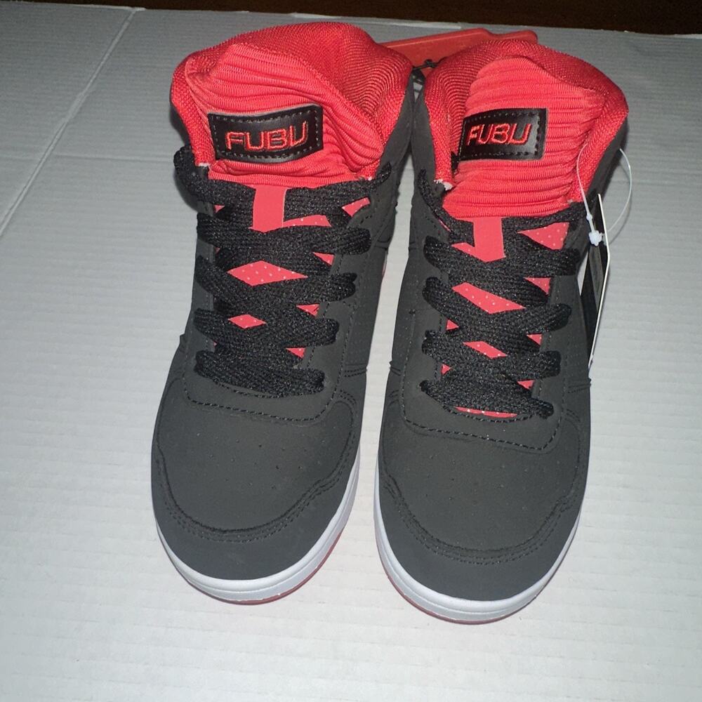 FUBU Little Boys Size 1 Baseline Basketball Hi-Top Shoes • Black